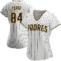 Women's No.84 Dylan Cease San Diego Padres White/Brown Authentic Home Jersey