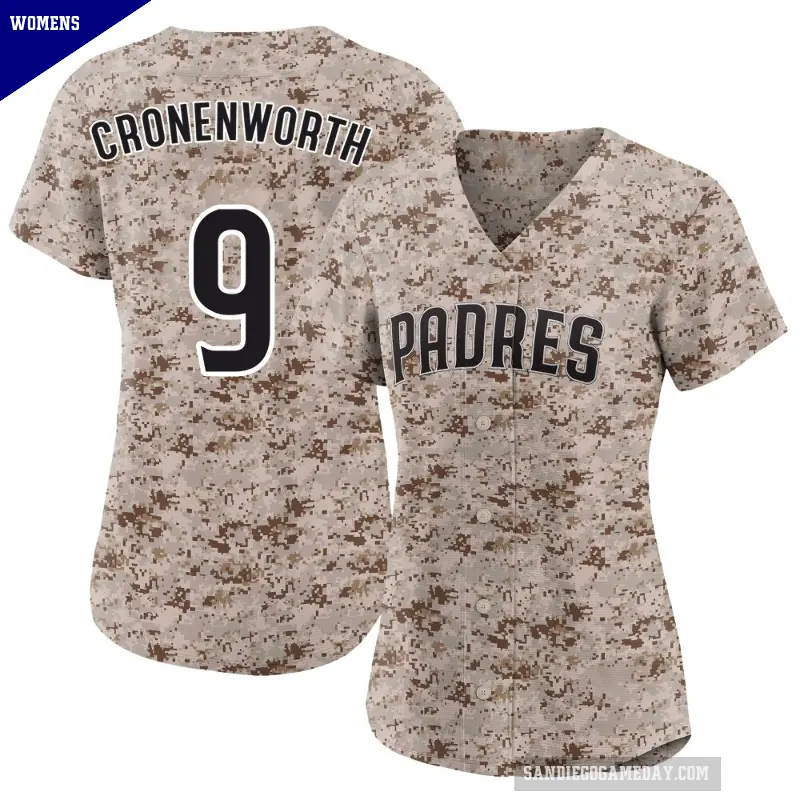 Women's No.9 Jake Cronenworth San Diego Padres Camo Limited 2nd Alternate Jersey
