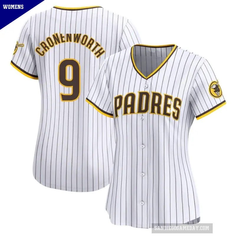Women's No.9 Jake Cronenworth San Diego Padres White Limited Home Jersey