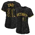 Women's No.91 Ji Man Choi San Diego Padres Black Authentic Snake Skin City Jersey