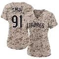 Women's No.91 Ji Man Choi San Diego Padres Camo Limited 2nd Alternate Jersey