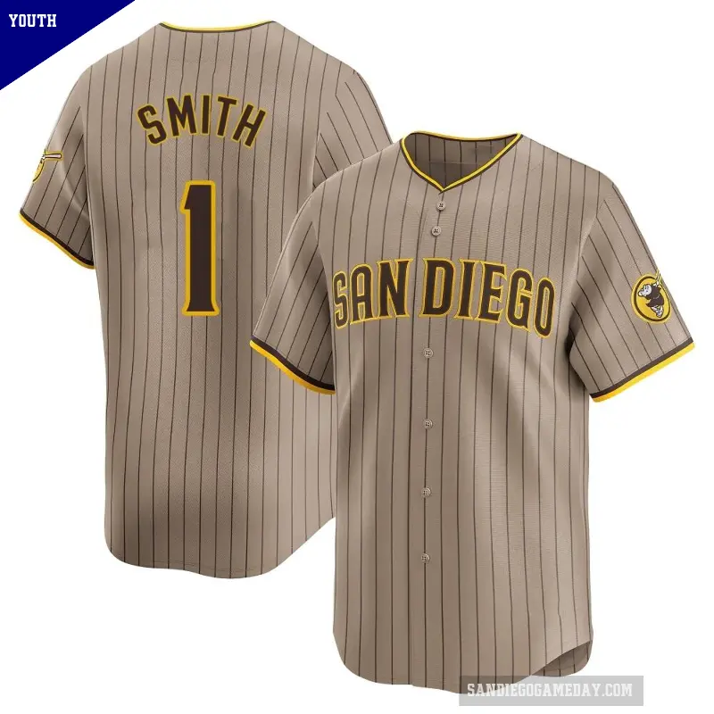 Youth No.1 Ozzie Smith San Diego Padres Limited Tan Alternate Jersey