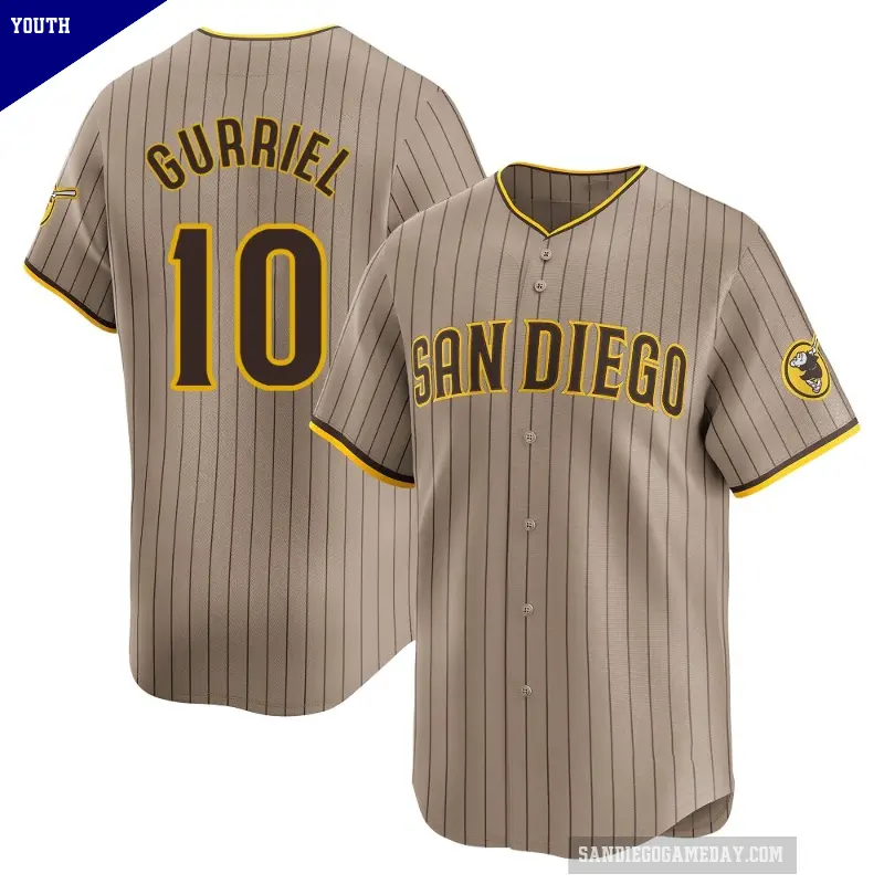 Youth No.10 Yuli Gurriel San Diego Padres Limited Tan Alternate Jersey