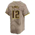 Youth No.12 Steve Finley San Diego Padres Limited Tan Alternate Jersey