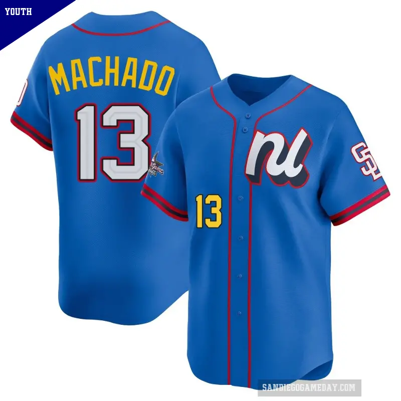Youth No.13 Manny Machado San Diego Padres Blue Limited National League 2025 All-Star Edition Jersey