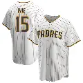 Youth No.15 Mike Ivie San Diego Padres White/Brown Replica Home Jersey