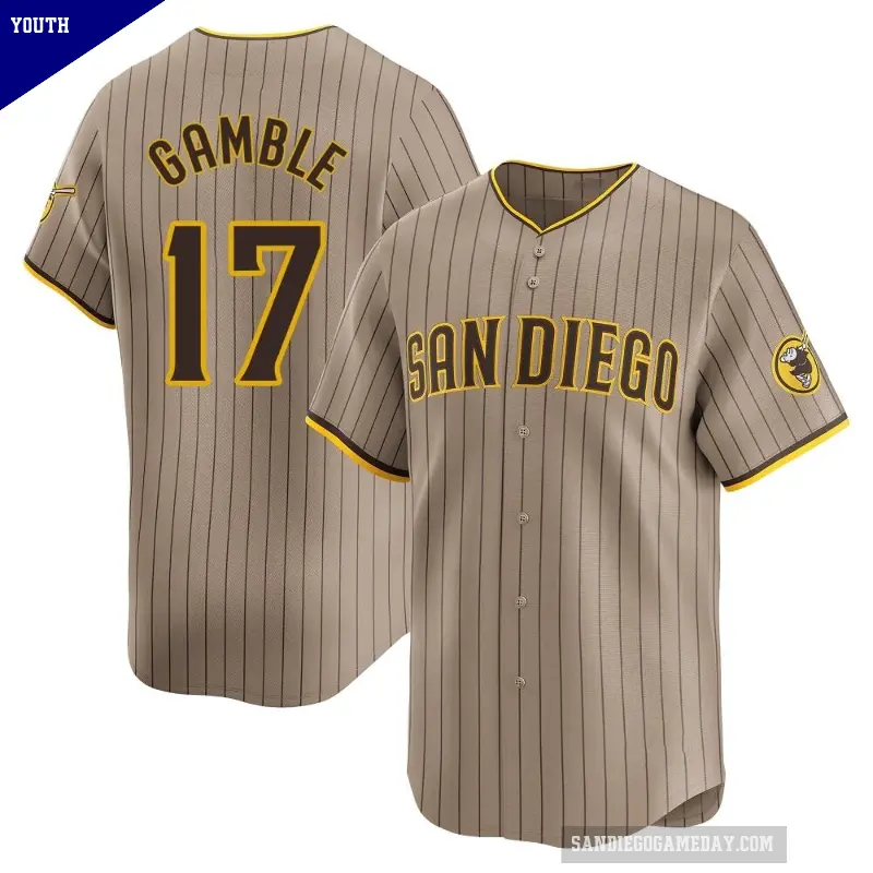 Youth No.17 Oscar Gamble San Diego Padres Limited Tan Alternate Jersey