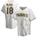 Youth No.18 Mason McCoy San Diego Padres White/Brown Replica Home Jersey