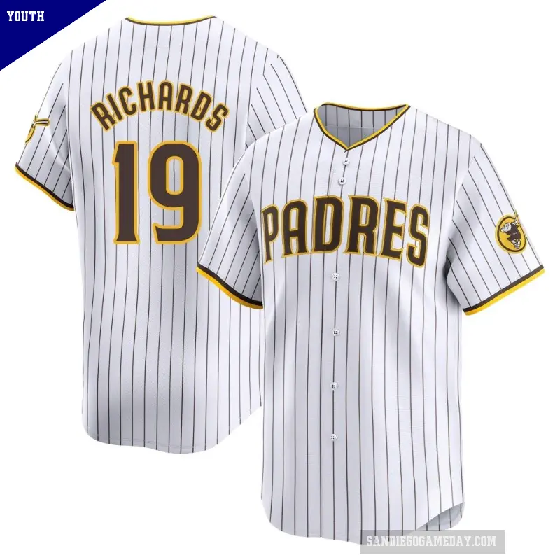 Youth No.19 Gene Richards San Diego Padres White Limited Home Jersey