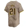Youth No.21 Heath Bell San Diego Padres Limited Tan Alternate Jersey