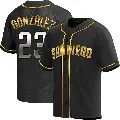 Youth No.23 Adrian Gonzalez San Diego Padres Gold Replica Black en Alternate Jersey
