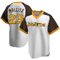 Youth No.23 Josh Mallitz San Diego Padres White Replica Home Cooperstown Collection Jersey