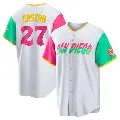 Youth No.27 Manuel Castro San Diego Padres White Replica 2022 City Connect Jersey