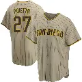 Youth No.27 Nick Pivetta San Diego Padres Sand/Brown Replica Alternate Jersey