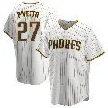 Youth No.27 Nick Pivetta San Diego Padres White/Brown Replica Home Jersey