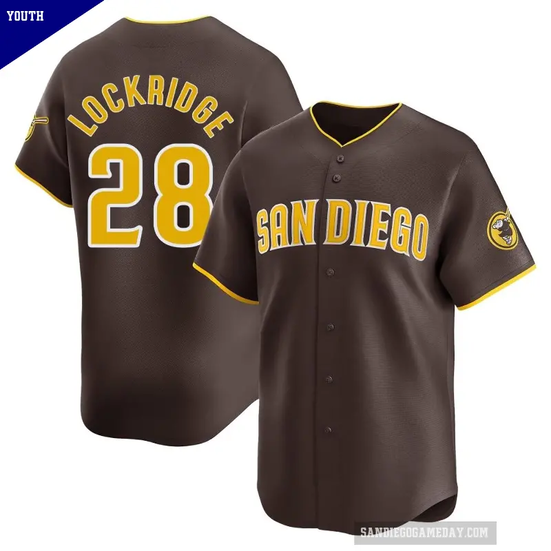 Youth No.28 Brandon Lockridge San Diego Padres Brown Limited Away Jersey