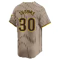 Youth No.30 Derrel Thomas San Diego Padres Limited Tan Alternate Jersey