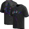 Youth No.32 Nelson Cruz San Diego Padres Black Replica Holographic Alternate Jersey