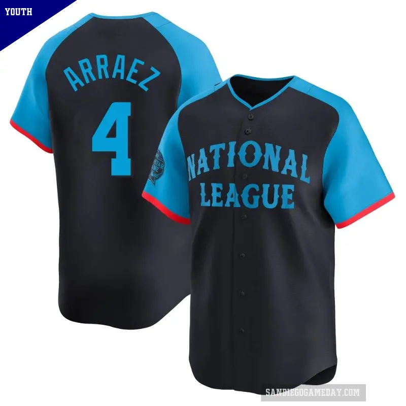Youth No.4 Luis Arraez San Diego Padres Navy Limited National League 2024 All-Star Game Jersey