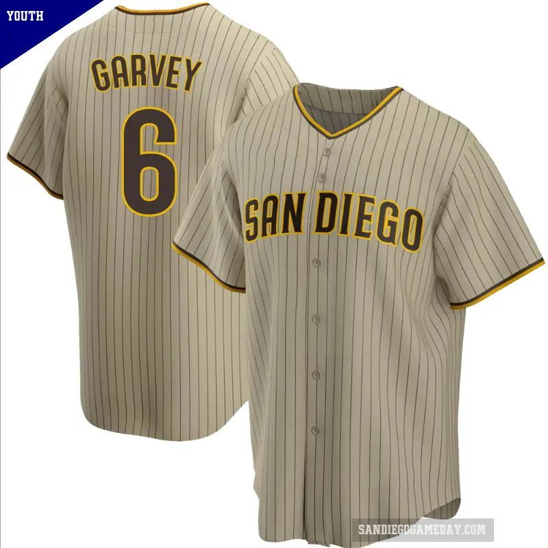 Youth No.6 Steve Garvey San Diego Padres Sand/Brown Replica Alternate Jersey