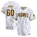 Youth No.60 Omar Cruz San Diego Padres White Limited Home Jersey