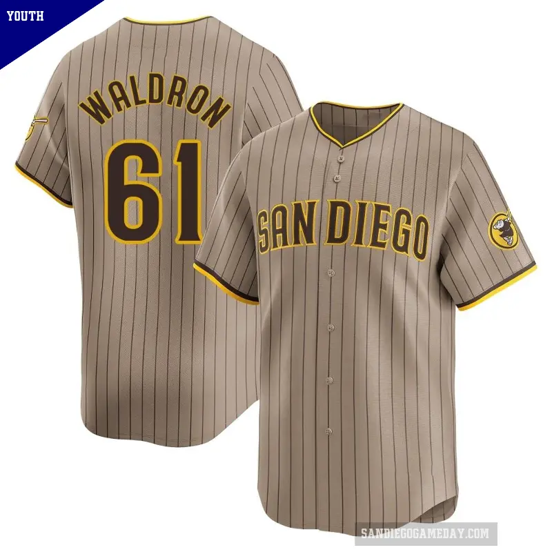 Youth No.61 Matt Waldron San Diego Padres Limited Tan Alternate Jersey