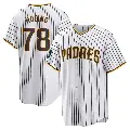 Youth No.78 Bryan Hoeing San Diego Padres White Replica 2024 World Tour Seoul Series Home Jersey